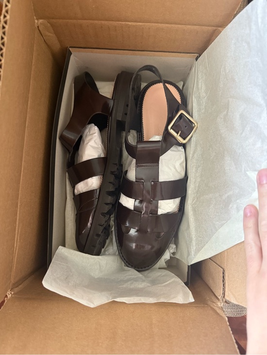 J. Crew Shoes - J. Crew Women's Dark Brown Leather Buckle Fisherman Sandals